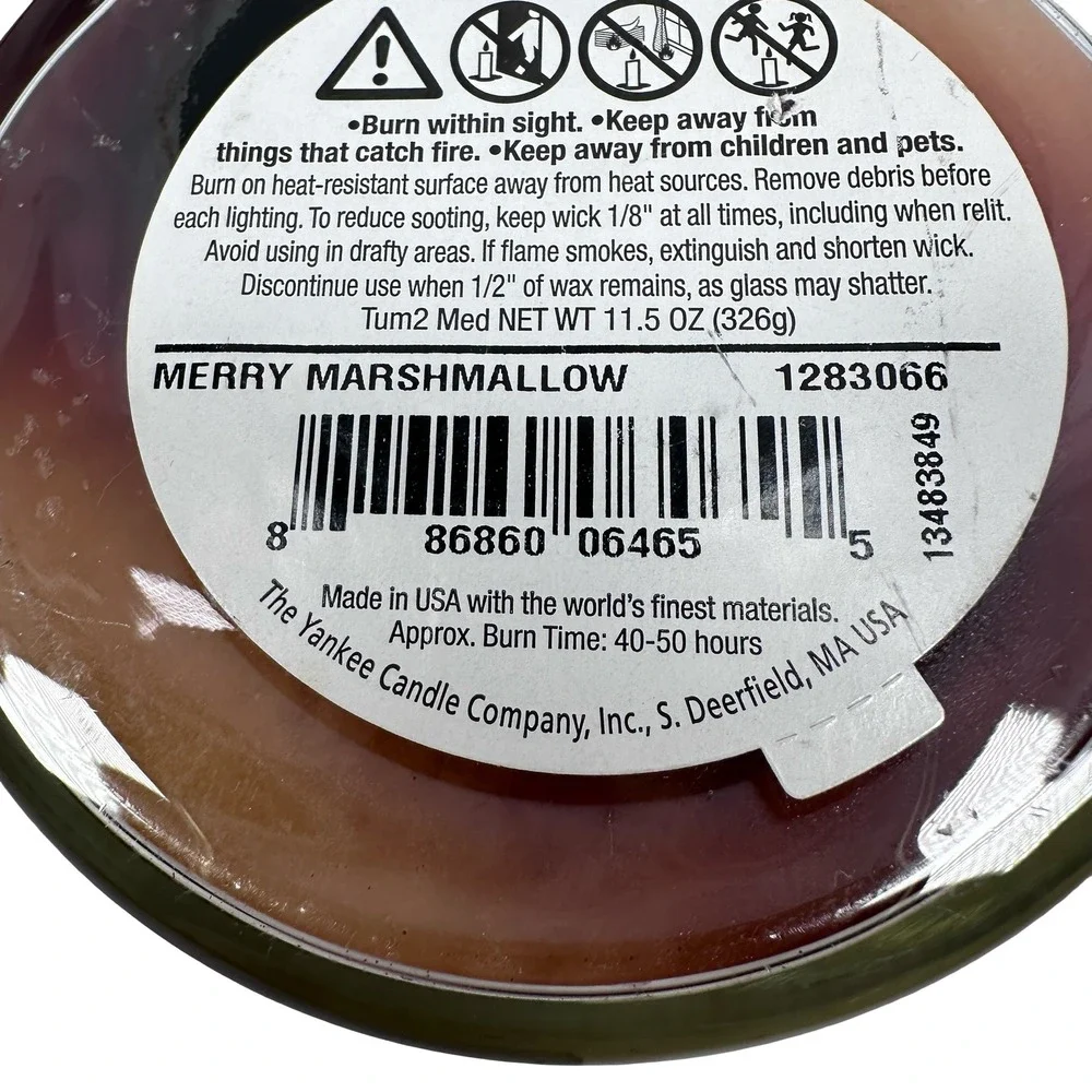 Yankee Candle Merry Marshmallow 11.5 oz 2-Wick Scented Jar Candle 1283066 USA‎